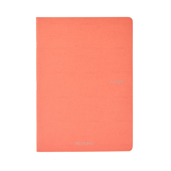 Fabriano Ecoqua Original Staple-Bound Notebook A5 Lined Flamingo
