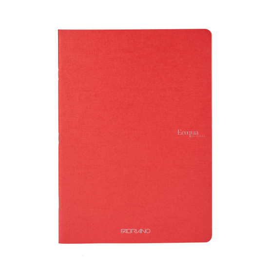 Fabriano Ecoqua Original Staple-Bound Notebook A5 Lined Red