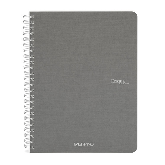 Fabriano Ecoqua Original Spiral-Bound Notebook A5 Lined Gray