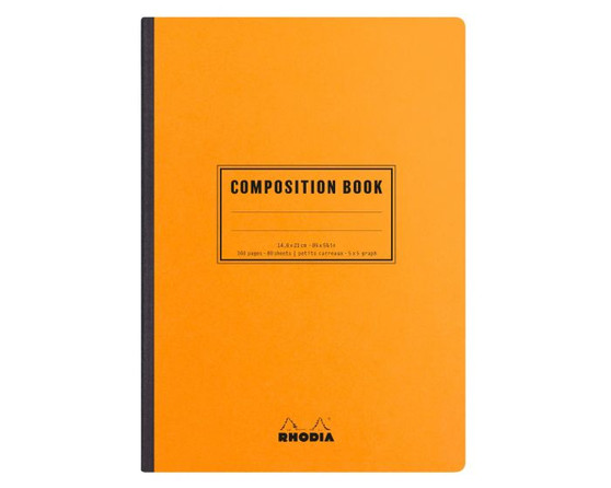 Rhodia Composition Book A5 Lined Orange