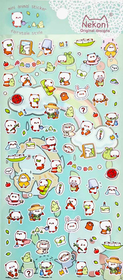 BC Mini Nekoni Stickers Panda Flat