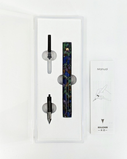 Majohn (formerly Moonman) N8 Fountain Pen & Plastic Nib Green Blue