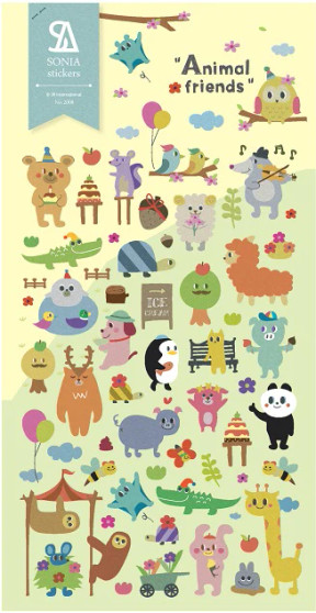 BC Mini Sonia Epoxy Stickers Animal Friends