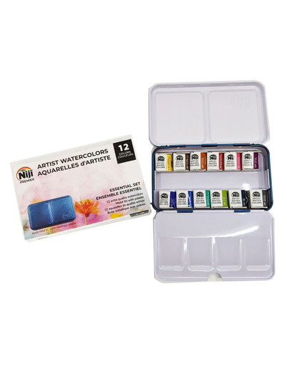 Yasutomo Niji Artist Watercolors Essential Set 12 Colors Yasutomo Niji Artist Watercolors Essential Set 12 Colors
