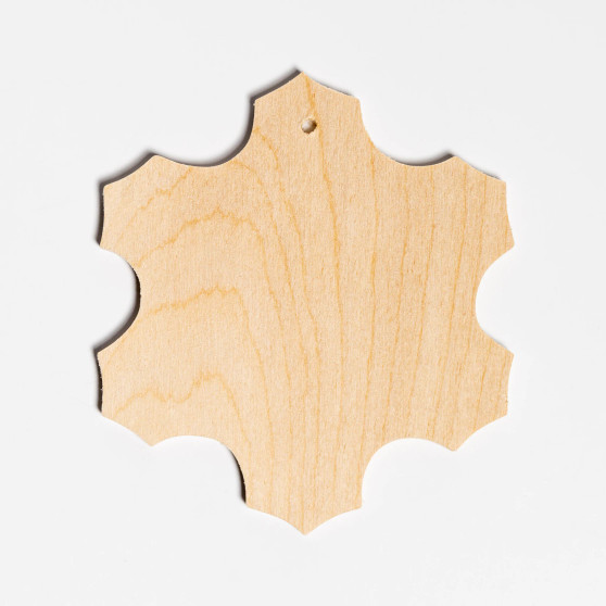 Wooden Snowflake Ornament