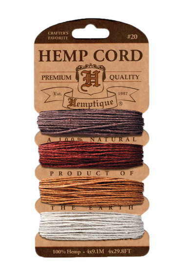 Hemptique #20 Hemp Cord Card Set Shades of Bronze