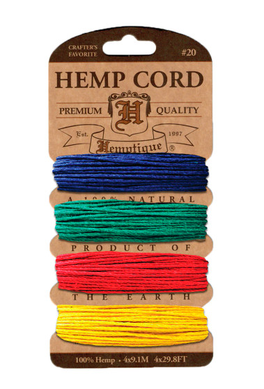 Hemptique #20 Hemp Cord Card Set Shades of Topaz