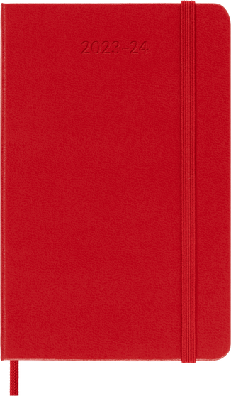 Moleskine 23/24 Weekly Planner 18-Month Hardcover Pocket Scarlet Red