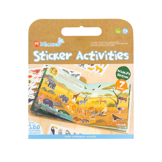 Micador jR. Reusable Sticker Activities Wildlife Pack