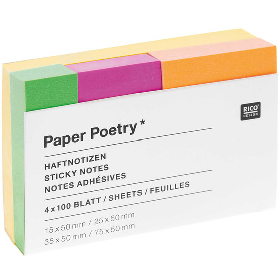 Rico Design Assorted Sticky Note Set 4 Pack Yellow Green