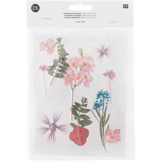 Rico Design Pressed Flower & Plant Set Pink Violet Mix