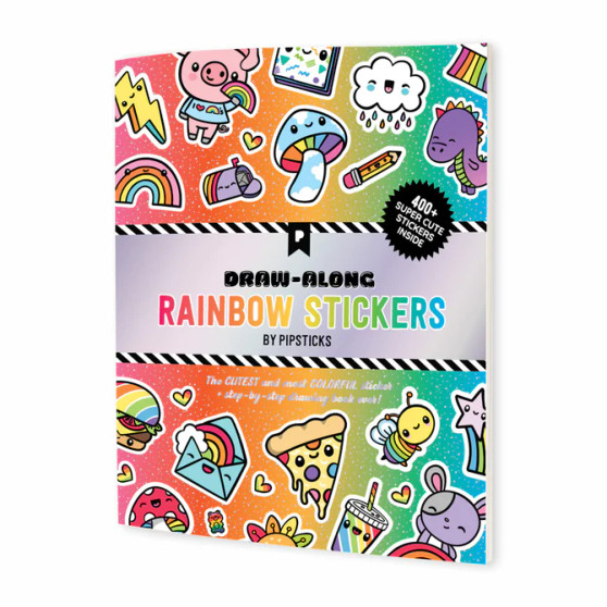 Pipsticks Draw-Along Rainbow Sticker Book