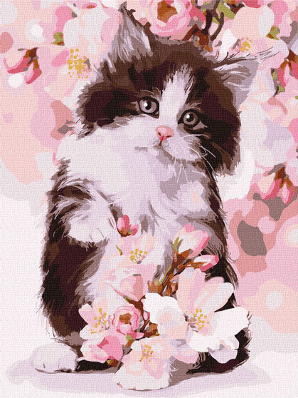 Ideyka Painting by Numbers Kit Fluffy Kitten