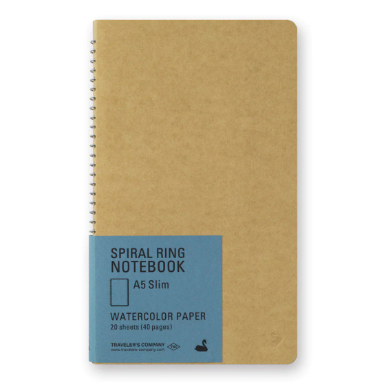 Traveler's Company Spiral Notebook A5 Slim Watercolor Paper