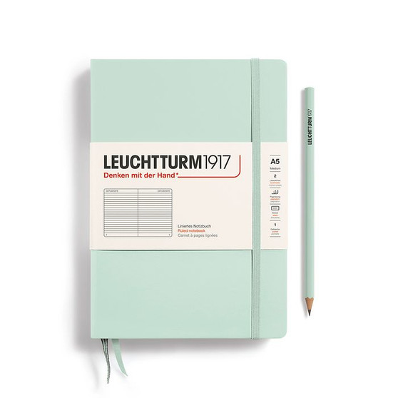 Leuchtturm 1917 Notebook Hardcover Medium (A5) Ruled Mint Green