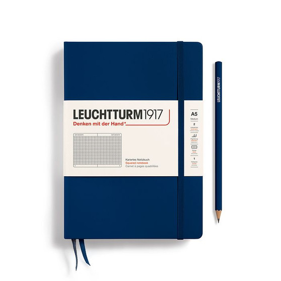 Leuchtturm 1917 Notebook Hardcover Medium (A5) Grid Navy