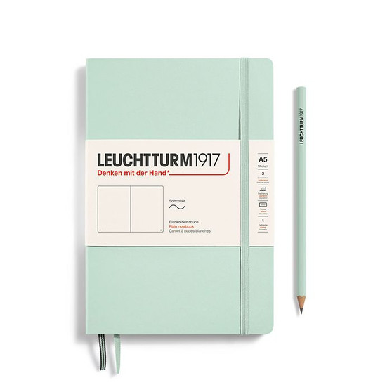 Leuchtturm 1917 Notebook Softcover Medium (A5) Blank Mint Green