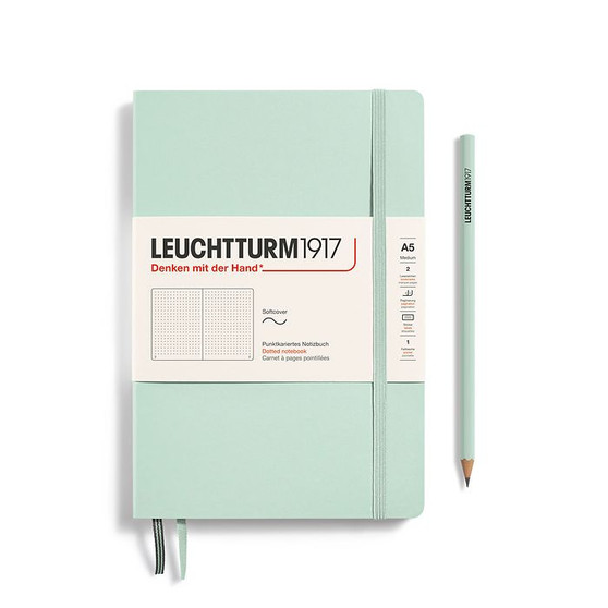 Leuchtturm 1917 Notebook Softcover Medium (A5) Dot Mint Green