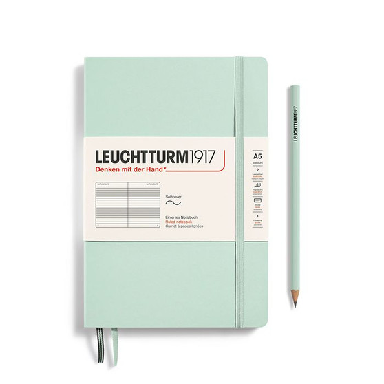 Leuchtturm 1917 Notebook Softcover Medium (A5) Ruled Mint Green