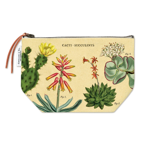 Cavallini & Co. Vintage Inspired Large Pouch Succulents