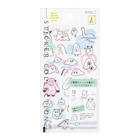 Midori Schedule Stickers Monster - 2 Sheets