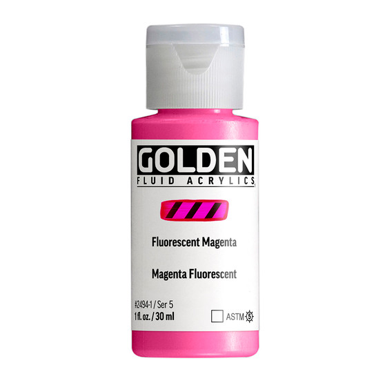 Golden Acrylic Fluid 1oz Fluorescent Magenta