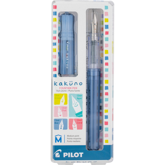 Pilot Kakuno Fountain Pen Translucent Blue Medium