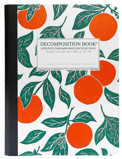 Michael Roger Press Decomposition Ruled Notebook Oranges