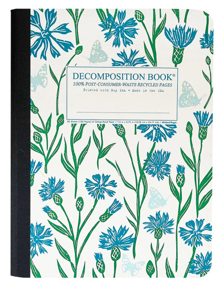 Michael Roger Press Decomposition Ruled Notebook Cornflower