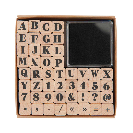 Rico Design Stamp Set Alphabet - 48-Piece Set