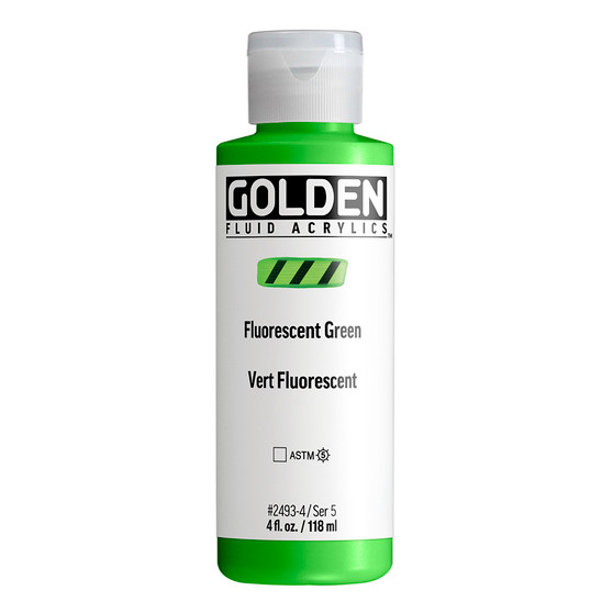 Golden Acrylic Fluid 4oz Fluorescent Green
