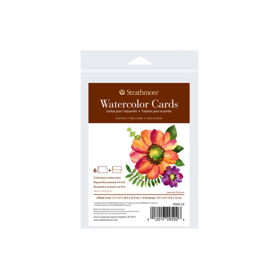 Strathmore 400 Series Watercolor Cards 3X5" 6 Pack