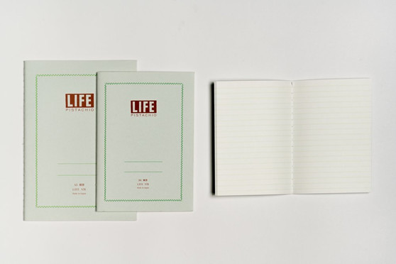 Life Stationery (and Tsubame) Pistachio Ruled Notebook 4X6"