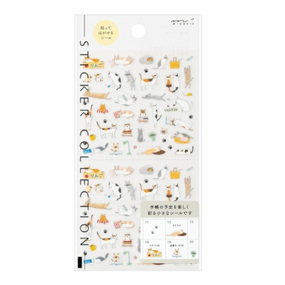 Midori Journal Stickers S Cats