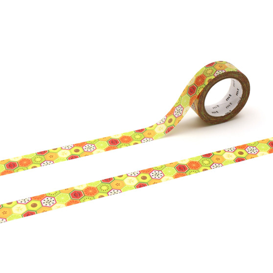MT Washi Tape 15mm Hexagon Fruits