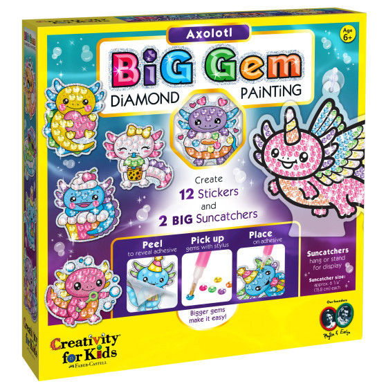 Creativity For Kids Big Gem Diamond Painting Axolotl