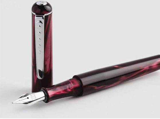 Tom Hessin Fountain Pen Flex Nib Castel Claret