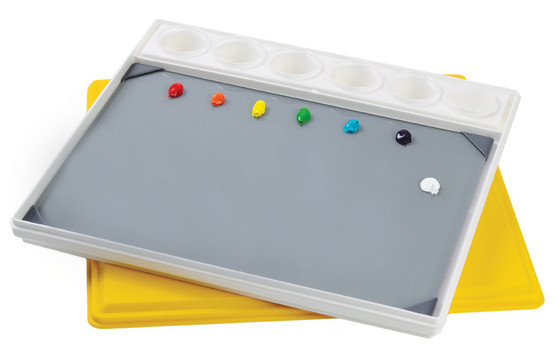 New Wave Art POSH Glass Palette Grey 6.75x8.4"