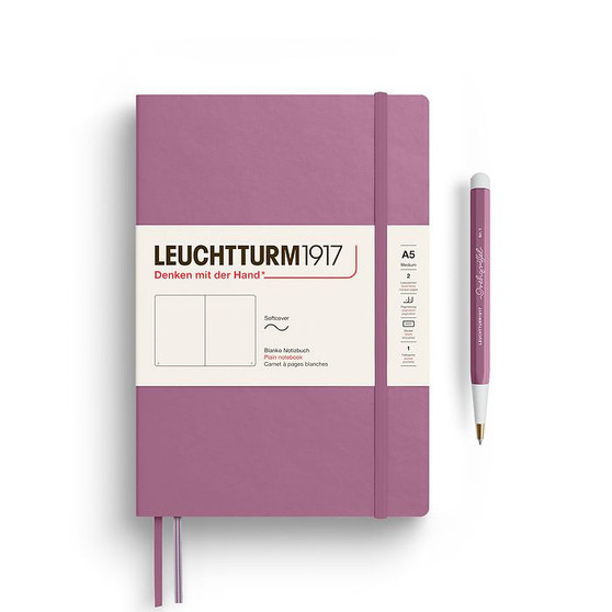 Leuchtturm 1917 Notebook Softcover Medium (A5) Blank Dusty Rose