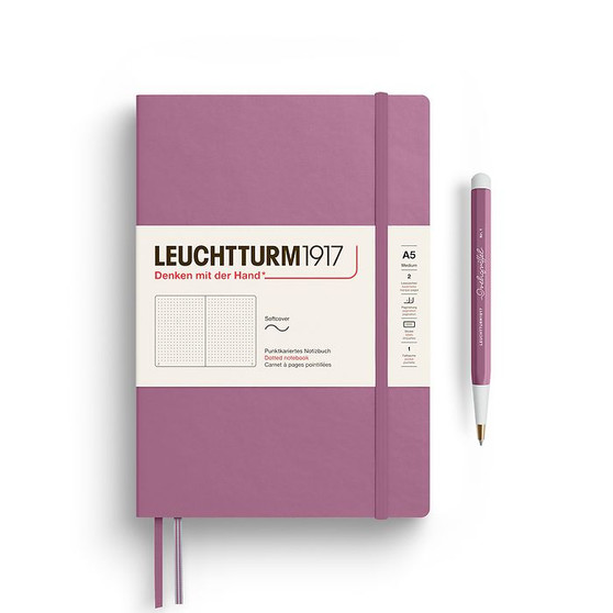 Leuchtturm 1917 Notebook Softcover Medium (A5) Dot Dusty Rose