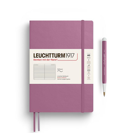 Leuchtturm 1917 Notebook Softcover Medium (A5) Ruled Dusty Rose