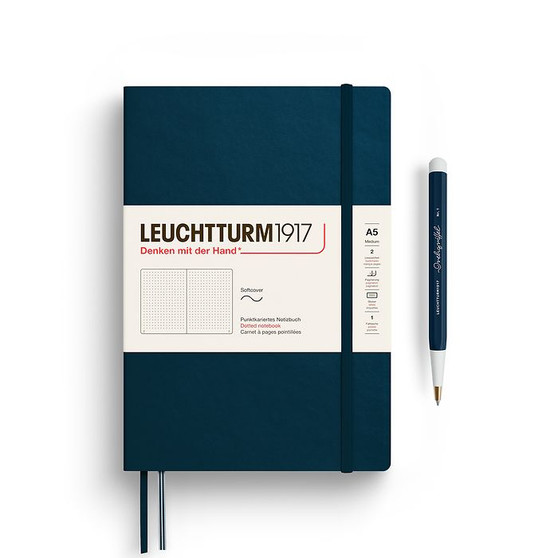 Leuchtturm 1917 Notebook Softcover Medium (A5) Dot Deep Sea