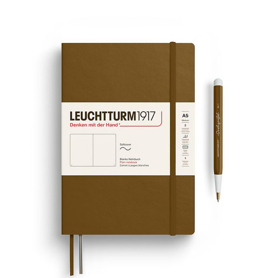 Leuchtturm 1917 Notebook Softcover Medium (A5) Blank Spice Brown