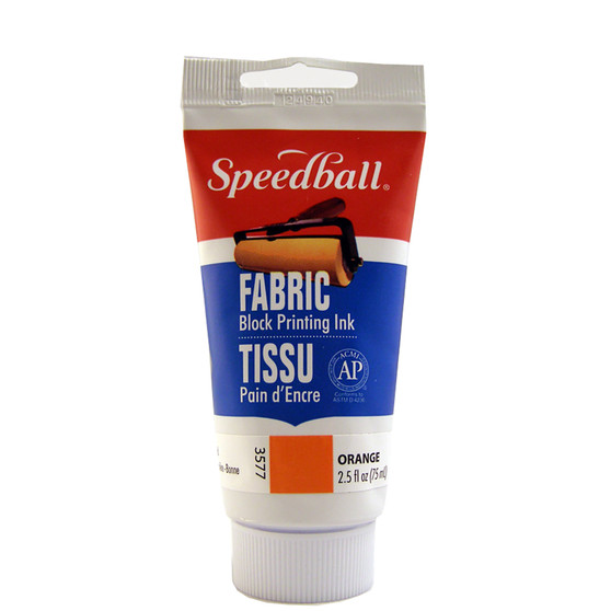 Speedball Fabric Block Printing Ink 2.5oz Orange