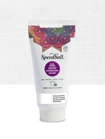 Speedball Fabric Block Printing Ink 2.5oz Opaque White