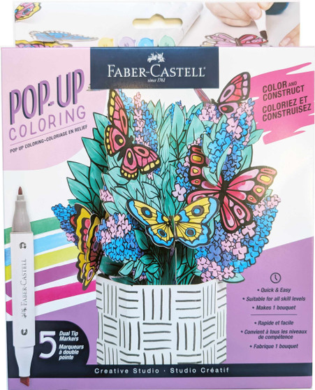 Faber-Castell Creative Studio Pop Up Coloring Bouquet Butterfly Bush