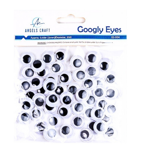 Angels Craft Googly Eyes .6" 50 Pieces