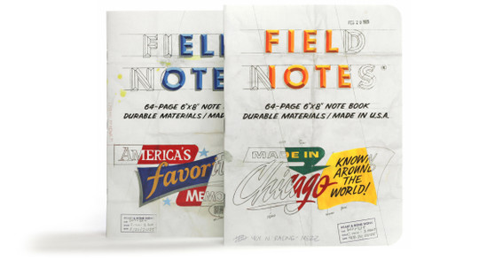 Field Notes Limited Edition Notebook The Chicago Look 6x8" 2 Pack Grid