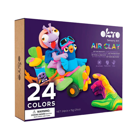OKTO Air Clay Set of 24 Colours