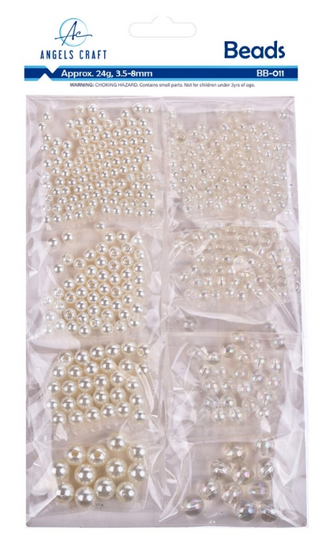 Angels Craft Pearl Beads Kit Assorted Sizes